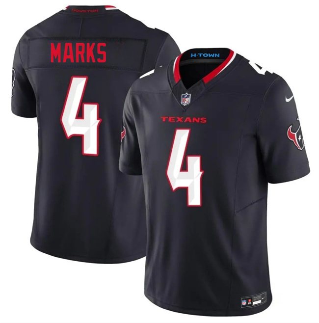 Men's Navy Houston Texans #4 Woody Marks 2nd Alternate 2026 F.U.S.E. Vapor Limited Stitched Football Jersey